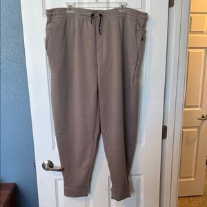 Men's Taupe Jogger Pants - Casual Drawstring Sweatpants